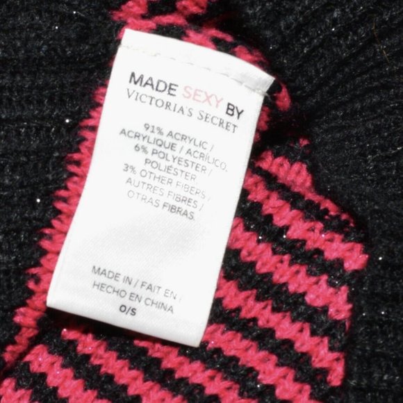 VSX SEXY SPORT VICTORIA SECRET ONE SIZE STRIPED BOHO KNIT BEANIE HAT - Picture 5 of 6